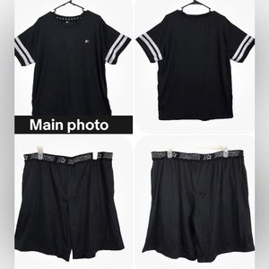 STARTER BLACK LABEL 2 PC PJ Set Size XXL Mens Black Classic Fit Sleepwear New